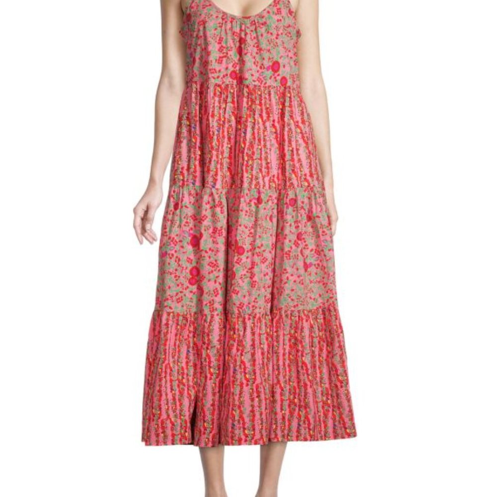 Chelsea & Theodore Print Tiered Maxi Dress - XL